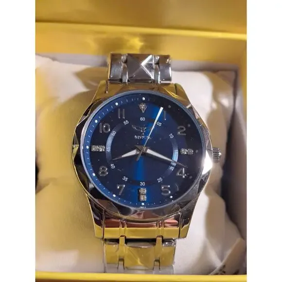 INVICTA Men's Specialty Watch 69028Navy Blue with Steel Band